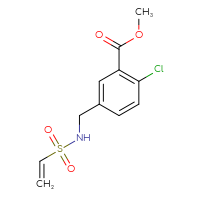 Chemical structure of methyl 2-chloro-5-(ethenesulfonamidomethyl)benzoate - CSSB21332166643