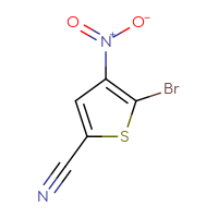 Chemical structure of 5-bromo-4-nitrothiophene-2-carbonitrile - CSSB00015533446