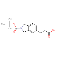 Chemical structure of 3-{2-[(tert-butoxy)carbonyl]-2,3-dihydro-1H-isoindol-5-yl}propanoic acid - CSSB00010142185