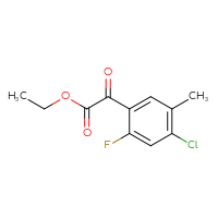 Chemical structure of ethyl 2-(4-chloro-2-fluoro-5-methylphenyl)-2-oxoacetate - CSSB02497843810