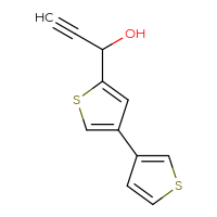 Chemical structure of 1-{[3,3'-bithiophen]-5-yl}prop-2-yn-1-ol - CSSB20862404443