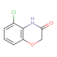 Chemical structure of 5-chloro-3,4-dihydro-2H-1,4-benzoxazin-3-one - CSSB00012183192