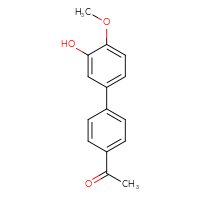 Chemical structure of 1-{3'-hydroxy-4'-methoxy-[1,1'-biphenyl]-4-yl}ethan-1-one - CSSB00150705720