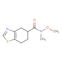 Chemical structure of N-methoxy-N-methyl-4,5,6,7-tetrahydro-1,3-benzothiazole-5-carboxamide - CSSB15025118268