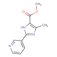 Chemical structure of methyl 4-methyl-2-(pyridin-3-yl)-1H-imidazole-5-carboxylate - CSSB00043861697