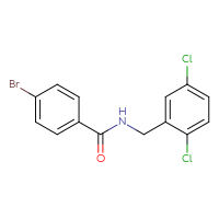 Chemical structure of 4-bromo-N-[(2,5-dichlorophenyl)methyl]benzamide - CSSB01025652196