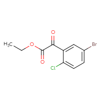 Chemical structure of ethyl 2-(5-bromo-2-chlorophenyl)-2-oxoacetate - CSSB00047345876
