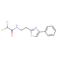Chemical structure of 2-chloro-2-fluoro-N-[2-(4-phenyl-1,3-thiazol-2-yl)ethyl]acetamide - CSSB21332055025