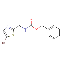 Chemical structure of benzyl N-[(5-bromo-1,3-thiazol-2-yl)methyl]carbamate - CSSB00024582034