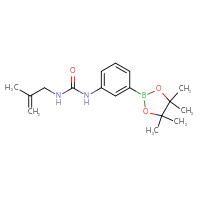 Chemical structure of 3-(2-methylprop-2-en-1-yl)-1-[3-(4,4,5,5-tetramethyl-1,3,2-dioxaborolan-2-yl)phenyl]urea - CSSB02522304849