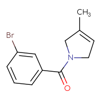 Chemical structure of 1-(3-bromobenzoyl)-3-methyl-2,5-dihydro-1H-pyrrole - CSSB02135331596