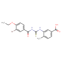 Chemical structure of 3-({[(3-bromo-4-ethoxyphenyl)formamido]methanethioyl}amino)-4-methylbenzoic acid - CSSB00102605670