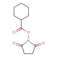 Chemical structure of 2,5-dioxopyrrolidin-1-yl cyclohexanecarboxylate - CSSB00000006550