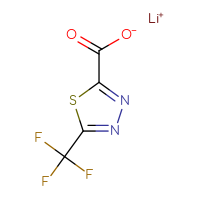 Chemical structure of lithium(1+) 5-(trifluoromethyl)-1,3,4-thiadiazole-2-carboxylate - CSSB00102952679