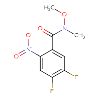 Chemical structure of 4,5-difluoro-N-methoxy-N-methyl-2-nitrobenzamide - CSSB00000927944