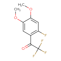 Chemical structure of 2,2,2-trifluoro-1-(2-fluoro-4,5-dimethoxyphenyl)ethan-1-one - CSSB00006352519