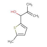 Chemical structure of 2-methyl-1-(5-methylthiophen-2-yl)prop-2-en-1-ol - CSSB00012522564