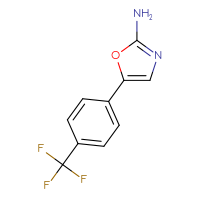 Chemical structure of 5-[4-(trifluoromethyl)phenyl]-1,3-oxazol-2-amine - CSSB00010244825