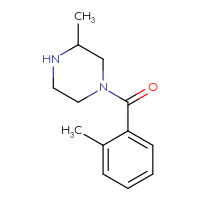 Chemical structure of 3-methyl-1-(2-methylbenzoyl)piperazine - CSSB00005968642