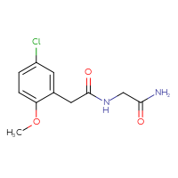 Chemical structure of N-(carbamoylmethyl)-2-(5-chloro-2-methoxyphenyl)acetamide - CSSB00000396798