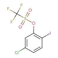 Chemical structure of 5-chloro-2-iodophenyl trifluoromethanesulfonate - CSSB20787198135