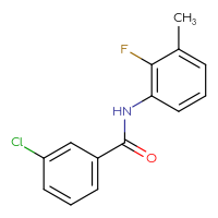 Chemical structure of 3-chloro-N-(2-fluoro-3-methylphenyl)benzamide - CSSB00103849218