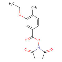Chemical structure of 2,5-dioxopyrrolidin-1-yl 3-ethoxy-4-methylbenzoate - CSSB20270128800