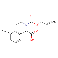 Chemical structure of 5-methyl-2-[(prop-2-en-1-yloxy)carbonyl]-1,2,3,4-tetrahydroisoquinoline-1-carboxylic acid - CSSB03496559088