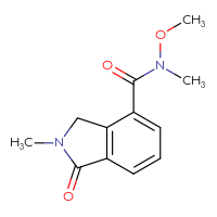 Chemical structure of N-methoxy-N,2-dimethyl-1-oxo-2,3-dihydro-1H-isoindole-4-carboxamide - CSSB15033579361