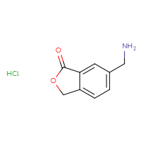 Chemical structure of 6-(aminomethyl)-1,3-dihydro-2-benzofuran-1-one hydrochloride - CSSB06744497468