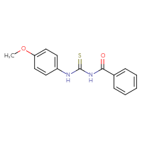 Chemical structure of 1-benzoyl-3-(4-methoxyphenyl)thiourea - CSSB00020584075