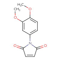 Chemical structure of 1-(3,4-dimethoxyphenyl)-2,5-dihydro-1H-pyrrole-2,5-dione - CSSB00000595192