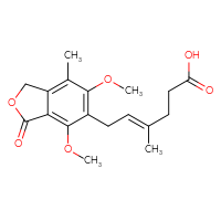 Chemical structure of (4E)-6-(4,6-dimethoxy-7-methyl-3-oxo-1,3-dihydro-2-benzofuran-5-yl)-4-methylhex-4-enoic acid - CSSB00102560773