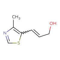 Chemical structure of 3-(4-methyl-1,3-thiazol-5-yl)prop-2-en-1-ol - CSSB00012548243
