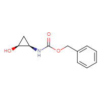 Chemical structure of benzyl N-[(1R,2S)-2-hydroxycyclopropyl]carbamate - CSSB00161113708