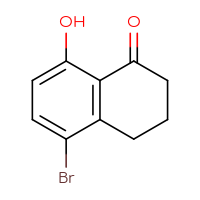 Chemical structure of 5-bromo-8-hydroxy-1,2,3,4-tetrahydronaphthalen-1-one - CSSB00010133752