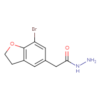 Chemical structure of 2-(7-bromo-2,3-dihydro-1-benzofuran-5-yl)acetohydrazide - CSSB07139525951