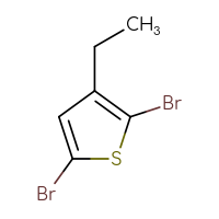 Chemical structure of 2,5-dibromo-3-ethylthiophene - CSSB00010269988