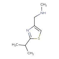 Chemical structure of methyl({[2-(propan-2-yl)-1,3-thiazol-4-yl]methyl})amine - CSSB00011409148