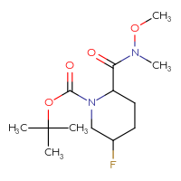 Chemical structure of tert-butyl 5-fluoro-2-[methoxy(methyl)carbamoyl]piperidine-1-carboxylate - CSSB01395048955