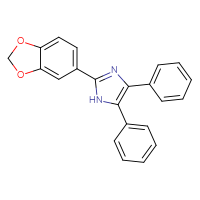 Chemical structure of 2-(2H-1,3-benzodioxol-5-yl)-4,5-diphenyl-1H-imidazole - CSSB20538606700