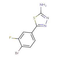 Chemical structure of 5-(4-bromo-3-fluorophenyl)-1,3,4-thiadiazol-2-amine - CSSB00000751921