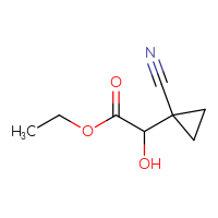 Chemical structure of ethyl 2-(1-cyanocyclopropyl)-2-hydroxyacetate - CSSB00014679244