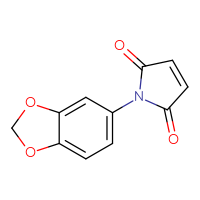 Chemical structure of 1-(2H-1,3-benzodioxol-5-yl)-2,5-dihydro-1H-pyrrole-2,5-dione - CSSB00000261039