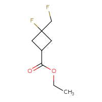 Chemical structure of ethyl 3-fluoro-3-(fluoromethyl)cyclobutane-1-carboxylate - CSSB06629022352