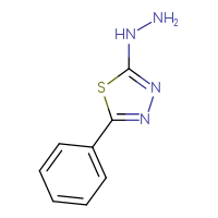 Chemical structure of 2-hydrazinyl-5-phenyl-1,3,4-thiadiazole - CSSB00000743645
