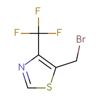 Chemical structure of 5-(bromomethyl)-4-(trifluoromethyl)-1,3-thiazole - CSSB02125931958