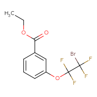 Chemical structure of ethyl 3-(2-bromo-1,1,2,2-tetrafluoroethoxy)benzoate - CSSB15122382198