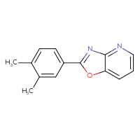 Chemical structure of 2-(3,4-dimethylphenyl)-[1,3]oxazolo[4,5-b]pyridine - CSSB03437811269