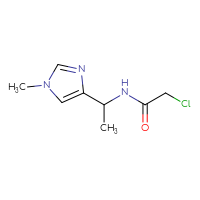 Chemical structure of 2-chloro-N-[1-(1-methyl-1H-imidazol-4-yl)ethyl]acetamide - CSSB00024279845